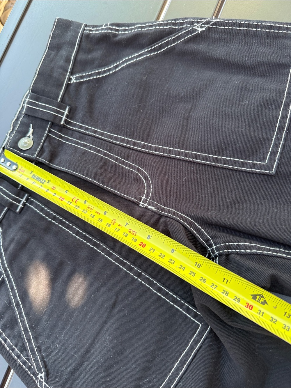 Retrod XS Men's Black Contrast-Stitch Workwear Jeans (27-28 waist) like new - Picture 7 of 13